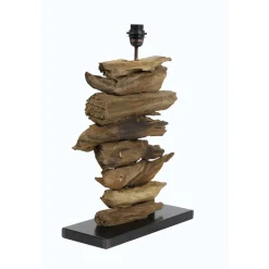 Holz Lampenfuß Treibholz FURY Natur, 60x46cm, Light & Living