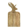 Holz Schneidebrett mit Geweih, Holzbrett Geweih, 18x35cm, Mars & More