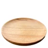 Holz Untersetzer rund, kleiner Holzteller natur mit kleinem Rand, Ø11cm, Akazienholz