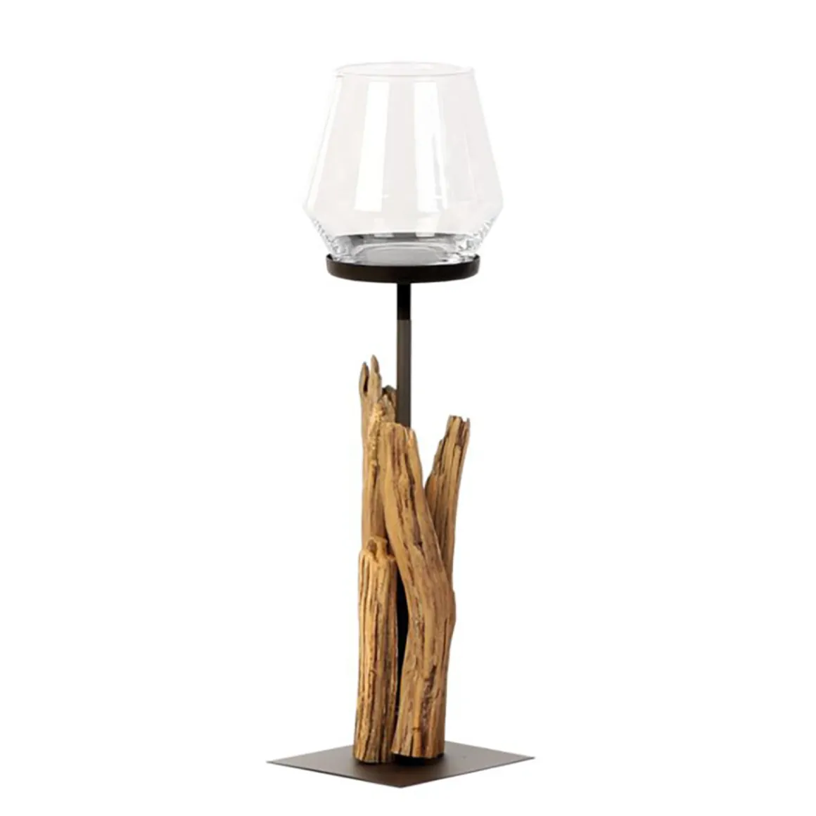 Holz Windlicht Raisa Naturholz, Windlicht aus Naturäste, 55cm, WMG Grünberger