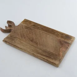 Holzbrett Hirsch Vaasa, Holz Schneidebrett mit Geweih, 22x40cm, Mangoholz, Boltze Home Collections