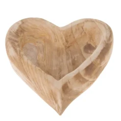 Holzschale Herz, Naturholzschale in Herzform, 36x31cm, DIJK Natural Collections