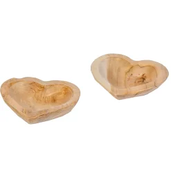 Holzschale Herz, rustikale Naturholzschale 15cm, WMG Grünberger