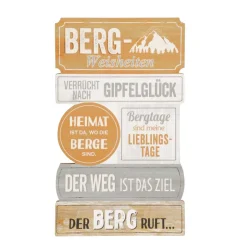 Holzschild Bergweisheiten used look, Wandschild mit Berg Sprüche, 30x50cm, Posiwio