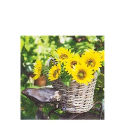 Home Fashion Papierservietten Sonnenblumen, Sunny Flower, 25x25cm