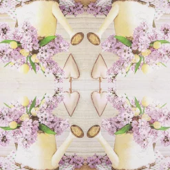 Home Fashion Papierservietten Blumen, Frühlingsblumen in der Gießkanne, 33x33cm