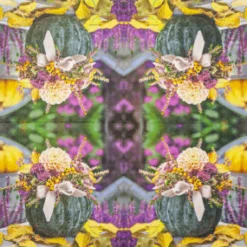 Home Fashion Papierservietten Kürbis und Blumen, Pumkin Arrangement, 25x25cm