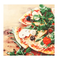 Home Fashion Papierservietten Pizza, 33x33cm
