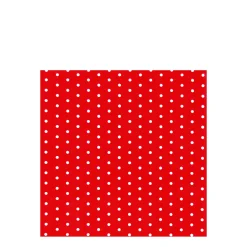 Home Fashion Papierservietten Dots, Punkte rot-weiß, 25x25cm