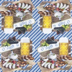 Home Fashion Papierservietten O' zapft is, Weißwurst Frühstück, 33x33cm