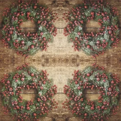 Home Fashion Papierservietten Beerenkranz, Berry Wreath, 33x33cm