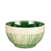 Keramik Schüssel Elice, Dessertschüssel mit Relief, grün-beige, Ø14cm, Mica Decorations