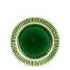 Keramik Teller Elice, Frühstücksteller mit Relief, grün-beige, Ø21,5cm, Mica Decorations