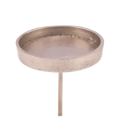 Kerzenhalter, Adventsstecker platin-silber, 9x10cm, Aluminium