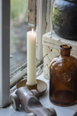 Kerzenhalter für 3,8cm Stabkerzen, Kerzenschale mustard, Ø13cm, Ib Laursen