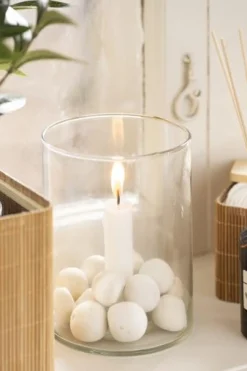 Kerzenhalter Glas mit Einsatz für 2,2cm Kerze, 15x12cm, Ib Laursen