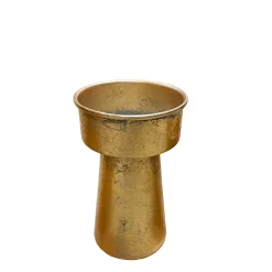 Kerzenhalter Weihnachten Antik, Metallkerzenhalter antik gold used look, 14cm