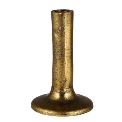 Kerzenhalter Midelt gold, schlanker rustikaler Kerzenständer gold, 14cm, Ib Laursen