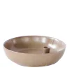 Kerzenschale, Kerzenhalter für Stabkerzen mit Schale, braun, Ø25cm