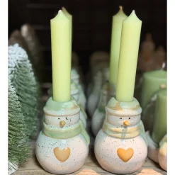 Kleine Stabkerze helles salbeigrün, 11cm, Ø2,2cm, Ib Laursen