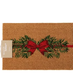 Kokos Fussmatte Noelle, Matte Weihnachtschleife, 60cm, Boltze Home Collections