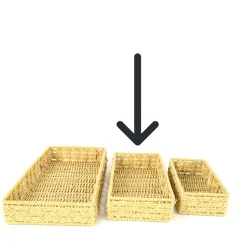 Korb Natur, geflochten rechteckig, 33x15cm