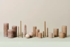 Kugelkerze Rustikal, rustikale Kugelkerze leinen, Ø8cm, Ib Laursen