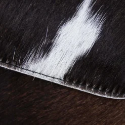 Kuhfell Mäppchen mit Außenfach, Geldbörse mit Handschlaufe schwarz-weiß, 20x11cm, Mars & More