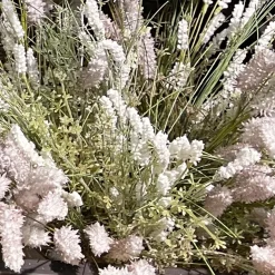 Kunstblumen, Wiesenblumen, weiß, 42cm