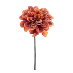 Kunstpflanze Dahlie, runde Blütenblätter, rot/orange, 30cm, Pick, Nova Nature