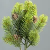 Kunstpflanze Tannenzweig, Tannenpick mit Zapfen, 28cm, DPI