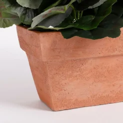 Kunstpflanze Geranie dunkles rosa-pink im Balkonkasten terra, 29cm, Mica Decorations