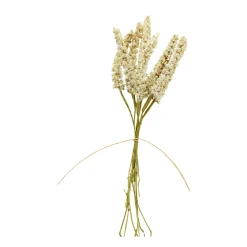 Kunstpflanze Hirse creme blühend, Hirse gebündelt, 27cm