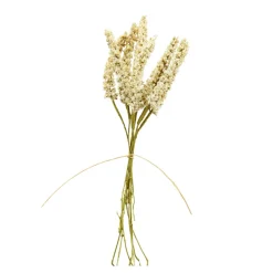 Kunstpflanze Hirse creme blühend, Hirse gebündelt, 27cm