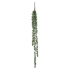 Kunstpflanze Perlenschnur, Erbsenpflanze grün, Senecio hängend, 71cm, Mica Decorations