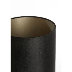 Lampenschirm Lubis schwarz, Lampenschirm Zylinder 30x30x42cm, Light & Living
