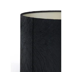 Lampenschirm Lubis schwarz, Lampenschirm Zylinder 25x25x18cm, Light & Living