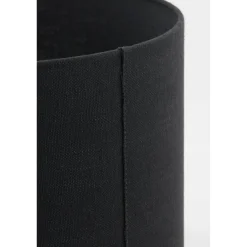 Lampenschirm Livigno schwarz, Lampenschirm Leinenoptik, Zylinder 40x40x30cm, Light & Living