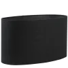 Lampenschirm Livigno schwarz, ovaler Lampenschirm Leinenoptik, Oval 58x24x32cm, Light & Living