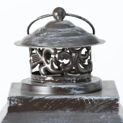 Laterne Bristol, Holzlaterne mit Metalldach, 31x82cm, Boltze Home Collections