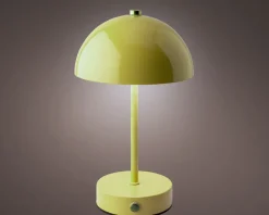 LED Tischlampe grün, Pilzform, 25cm