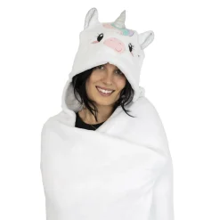 Legami Decke mit Kapuze Einhorn, Cosy Hugs Unicorn, Home Sweet Home