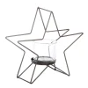 Metall Windlicht, Stern mit Teelichtglas, 26cm, WMG Grünberger