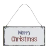 Metallschild Weihnachten mit Spruch, Hänger Merry Christmas, 7x15cm, Ib Laursen