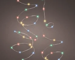 Micro LED Lichterkette, Strangbeleuchtung, bunt, 50 LED, 245cm, Batteriebetrieb, Lumineo