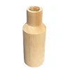 Naturholz Blumenvase Naturholz, kleine schlanke Holzvase mit Reagenzglas, 15cm
