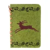 Notizbuch Hirsch, Büchlein aus Filz mit springendem Hirsch, 11x15cm, Gerrys Garden