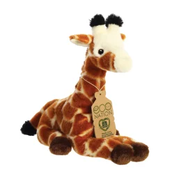 Plüsch Giraffe, braun-beige, Eco Nation, 25cm, Aurora World