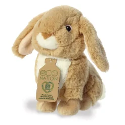 Plüsch Hase, Häschen braun-weiß, Eco Nation, 23cm, Aurora World