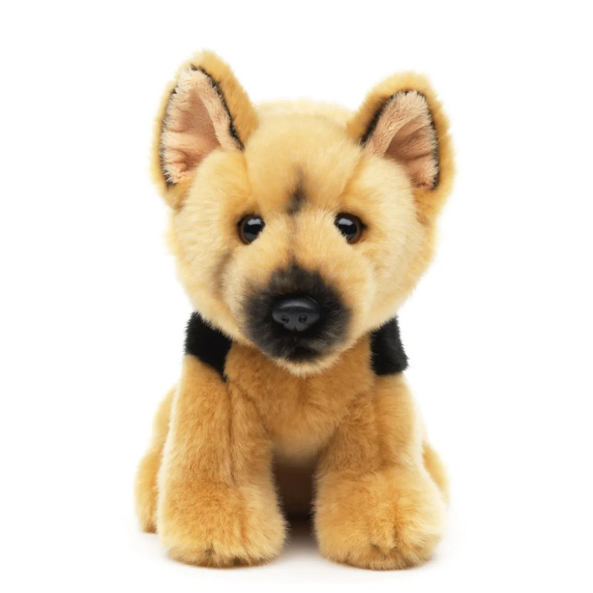 Plüschtier Hund, Deutscher Schäferhund, braun-schwarz, 18cm, Uni Toys